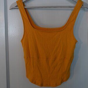 American Eagle Ribbed Yellow Tank – Size Medium